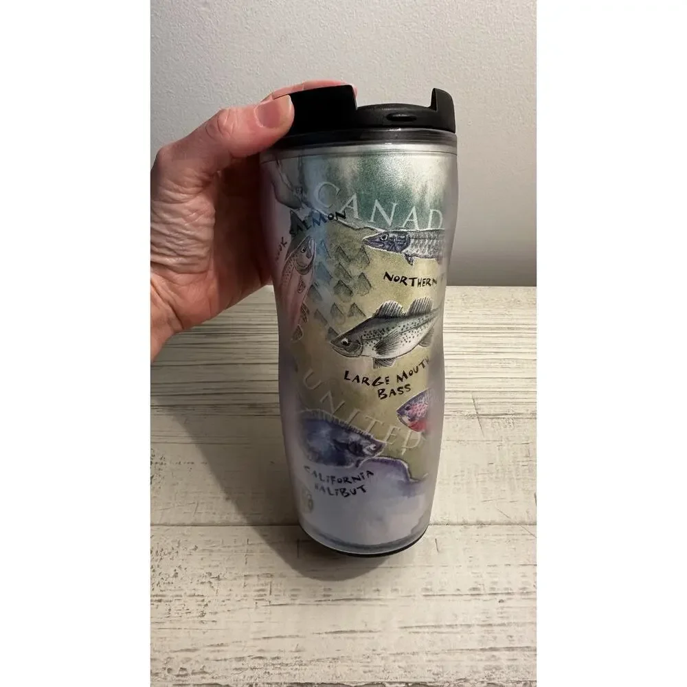 Starbucks Fish Of The United States Double Wall Tumbler 2001 Barista Coffee Mug